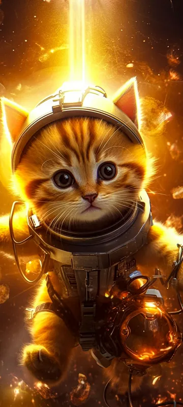 thumb for Cat Space Explorer V2 Ai Art Wallpaper