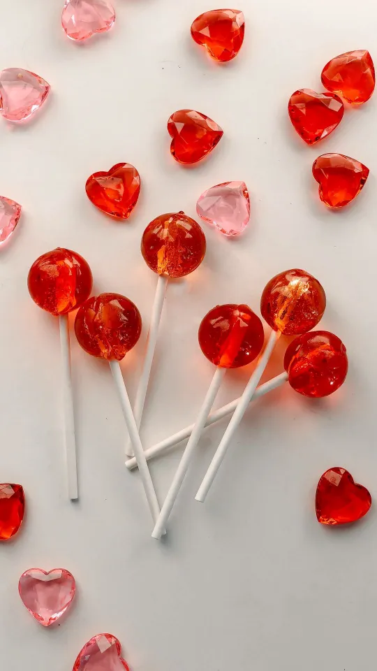 lollipops candy hearts wallpaper