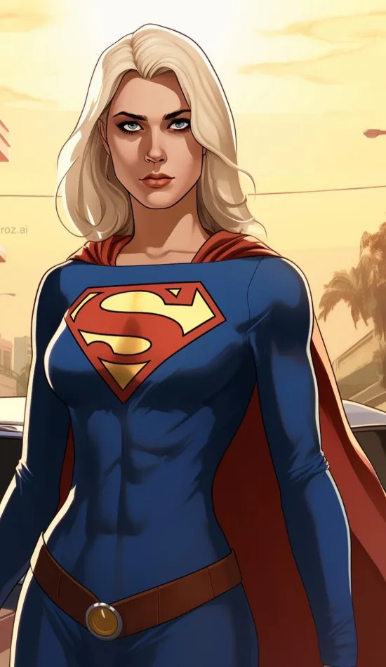 supergirl art ai generated wallpaper