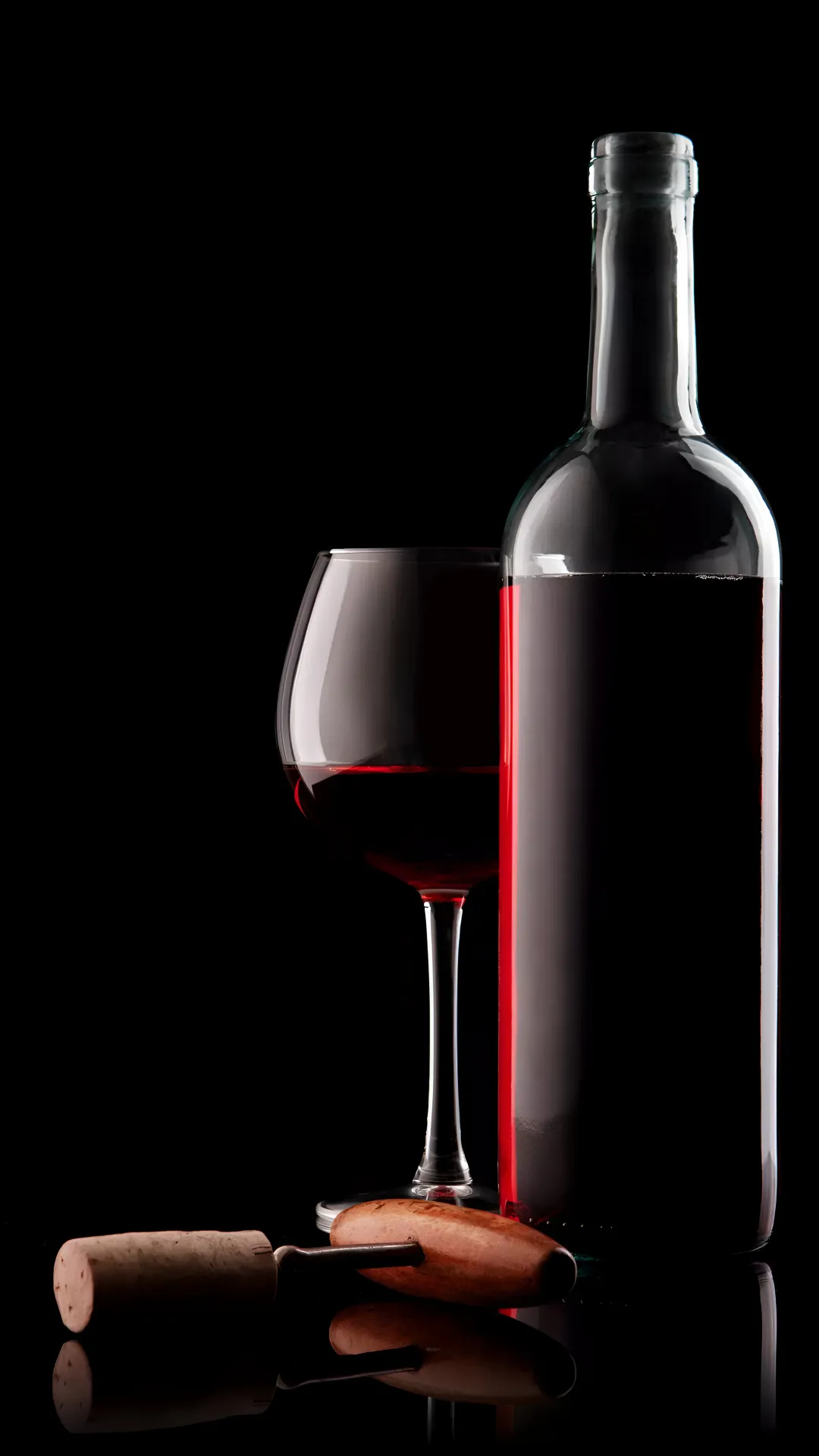 thumb for Red Wine Bottle And Glass Wallpaper