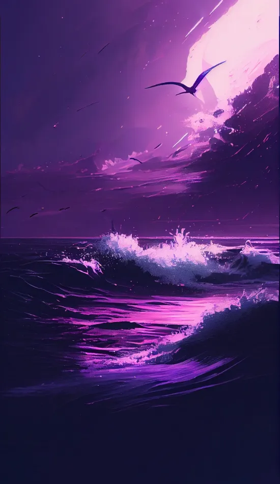 purple aesthetic sea wallpapers