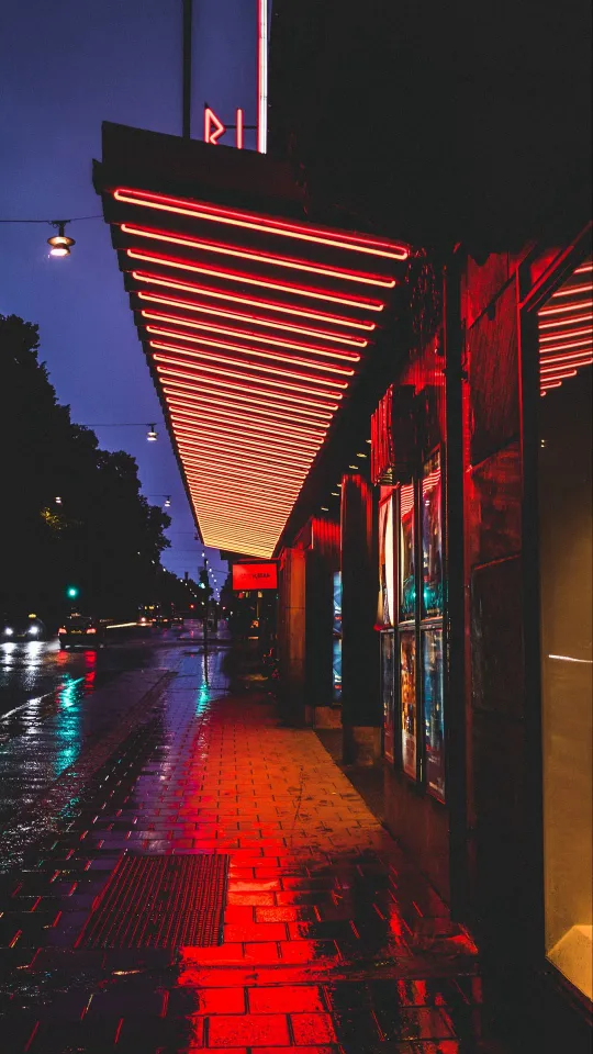 street night city lights wallpaper