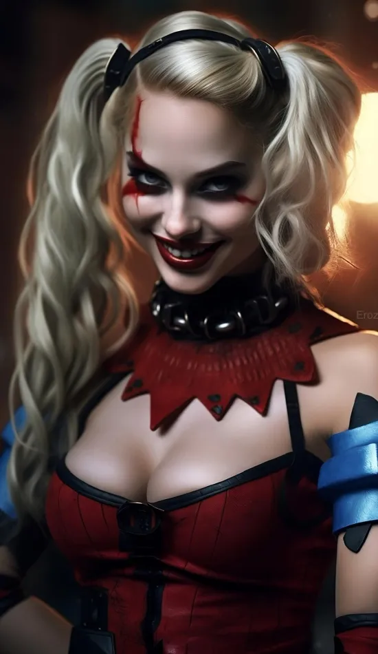 harley quinn red dress cool wallpaper