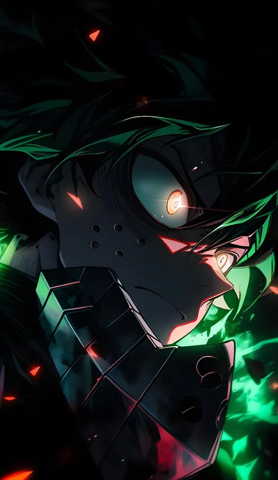 thumb for Izuku Midoriya Neon Wallpaper