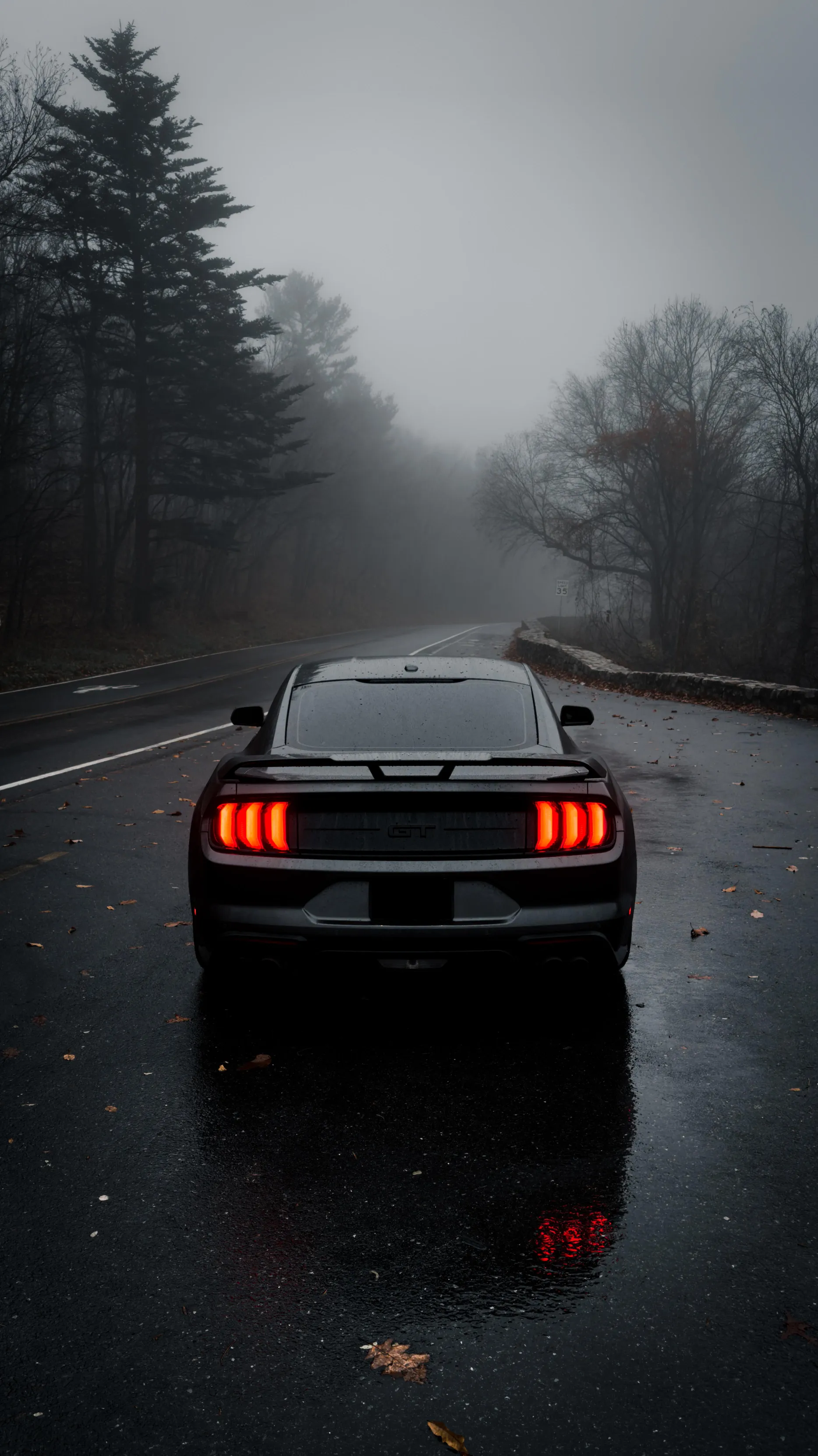 thumb for Dark Black Ford Mustang Wallpaper