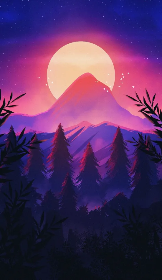 thumb for Sunrise Mountain Scenery Wallpaper