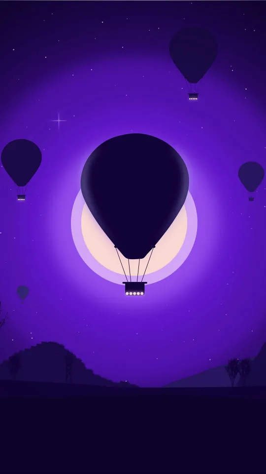 thumb for Air Balloons Night Moon Wallpaper