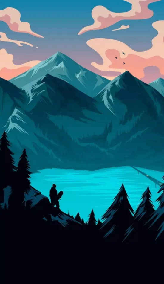 Minimalist Moutain Wallpaper