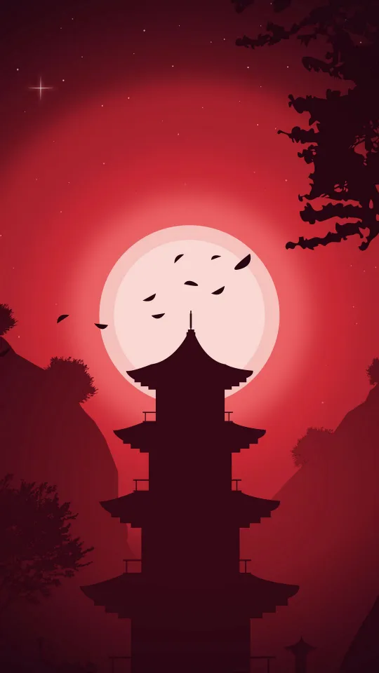 thumb for Building Moon Night Art Wallpaper