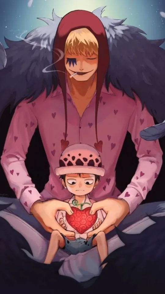 law and luffy phone wallpaper