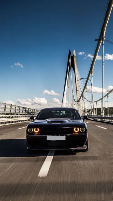 black dodge challenger wallpaper