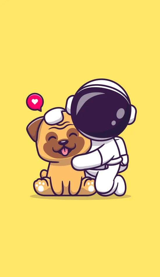 thumb for Cute Dog With Astronout Wallpaper