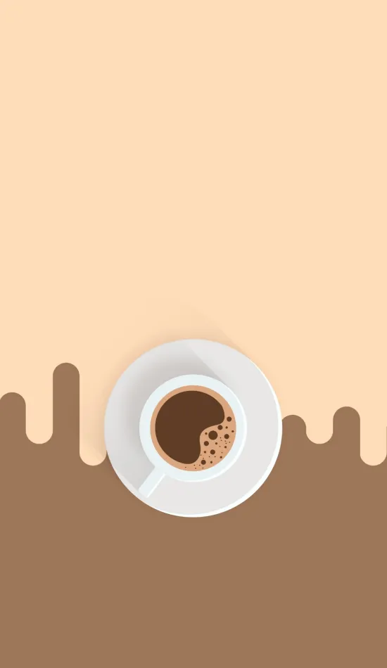 coffee cup brown minimal wallpaper