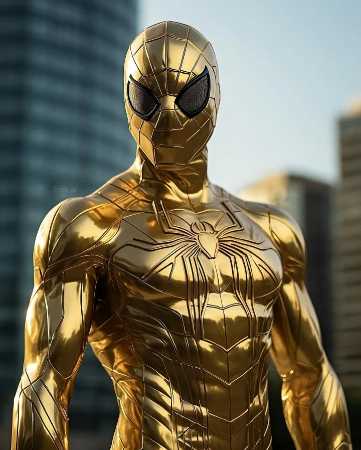 thumb for Gold Dress Spiderman Neon Wallpaper
