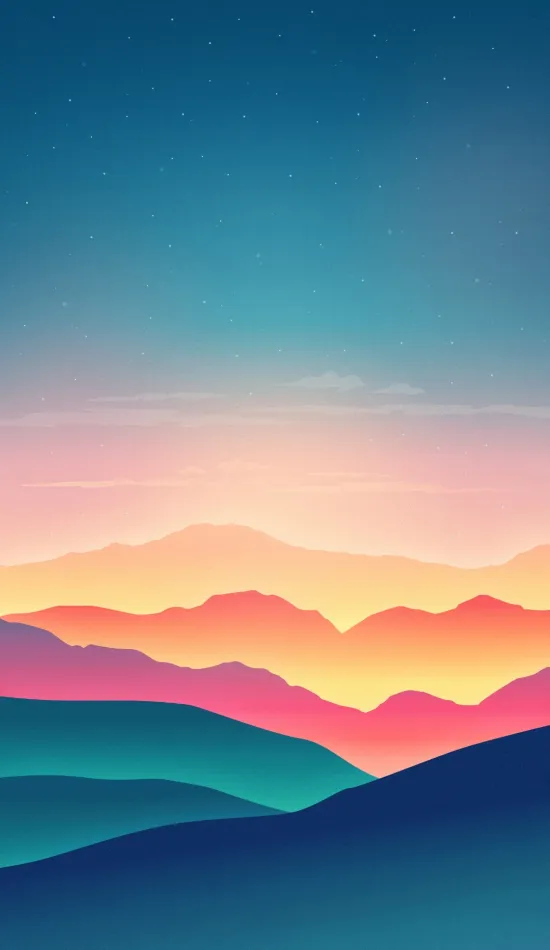 colorful digital horizon wallpaper