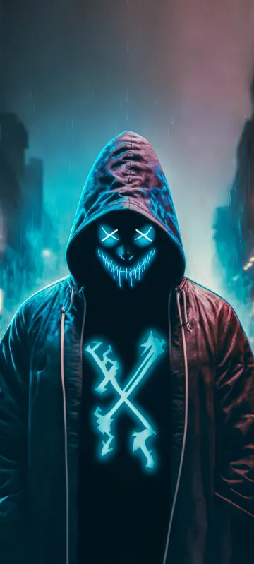 cool black mask hoodie boy wallpaper