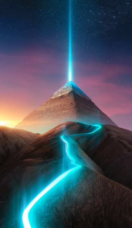 light pyramid wallpaper