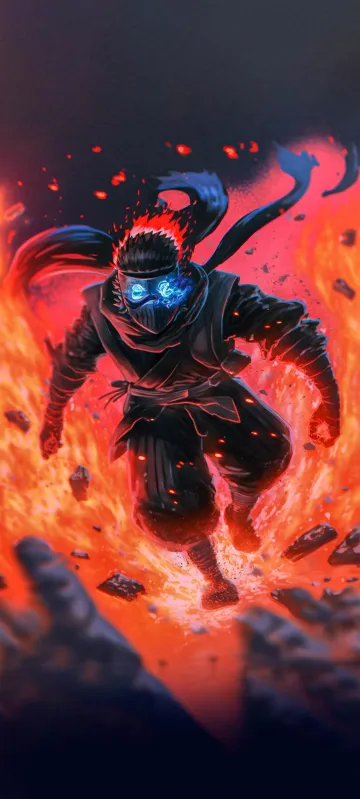 thumb for Cool Demon Ninja With Flaming Wallpaper