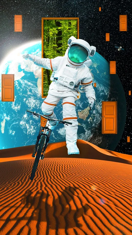 thumb for Astronaut Spacesuit Planet Desert Wallpaper