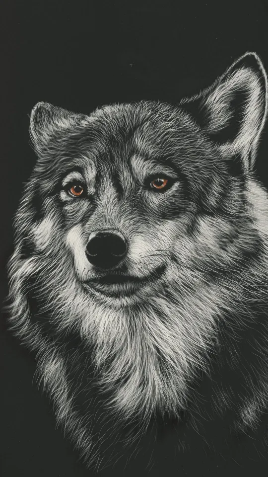 wolf drawing art wallpaper