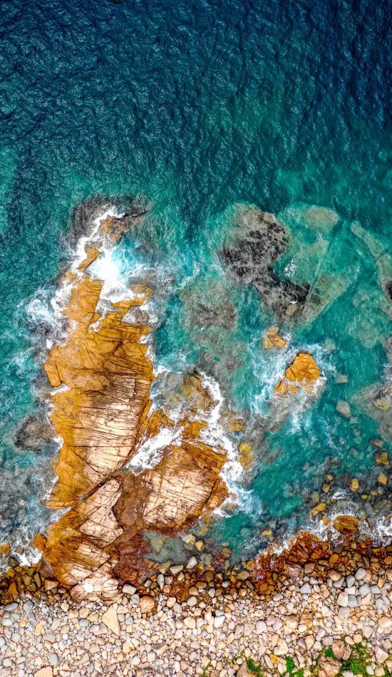 sea and rocks wallpaper
