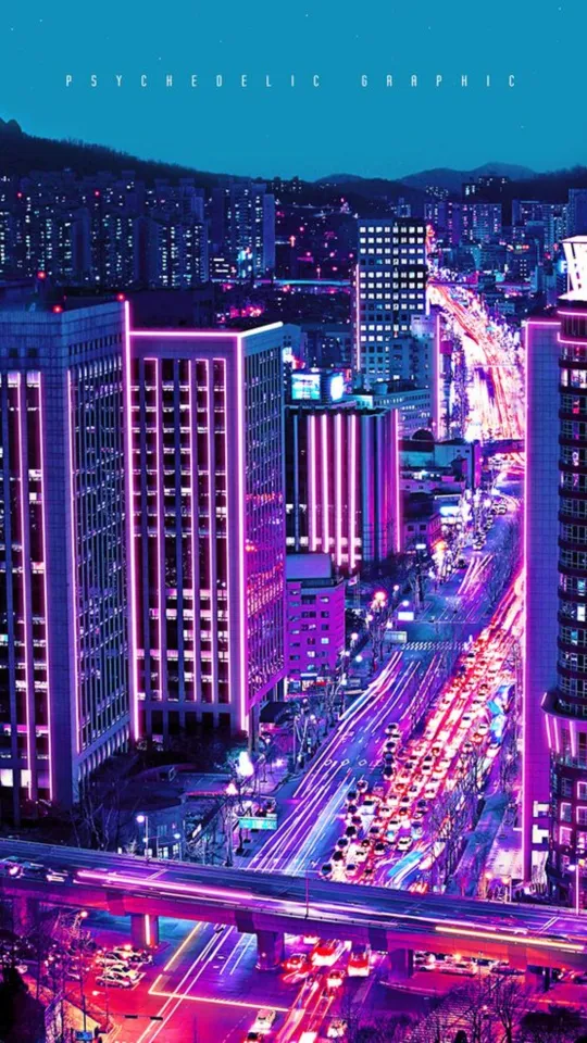 neon city aesthetic wallpaper