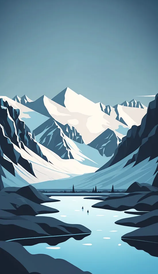iceland illustration wallpaper