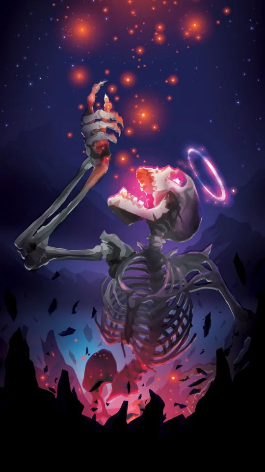 thumb for Skeleton Skull Stars Wallpaper