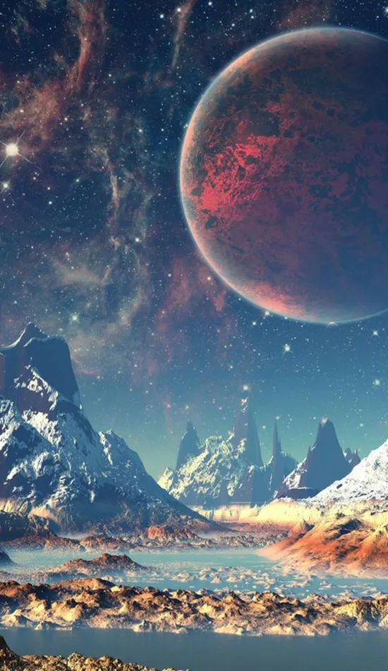 sci fi landscape iphone wallpaper