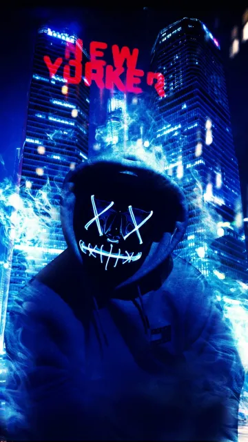 cool black mask hoodie boy wallpaper