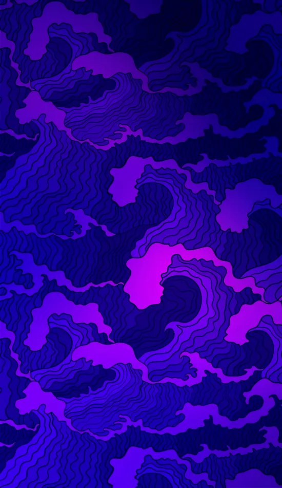 blue wave pattern wallpaper