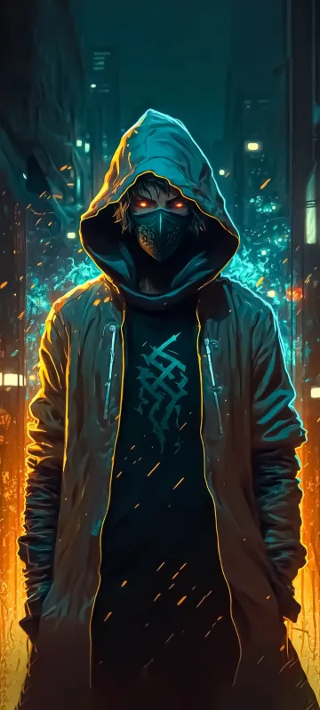 cool hoodie guy dark wallpaper