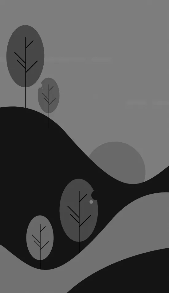 thumb for Black And White Minimalist Tree Wallpaper