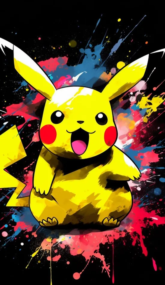 pikachu neon wallpaper