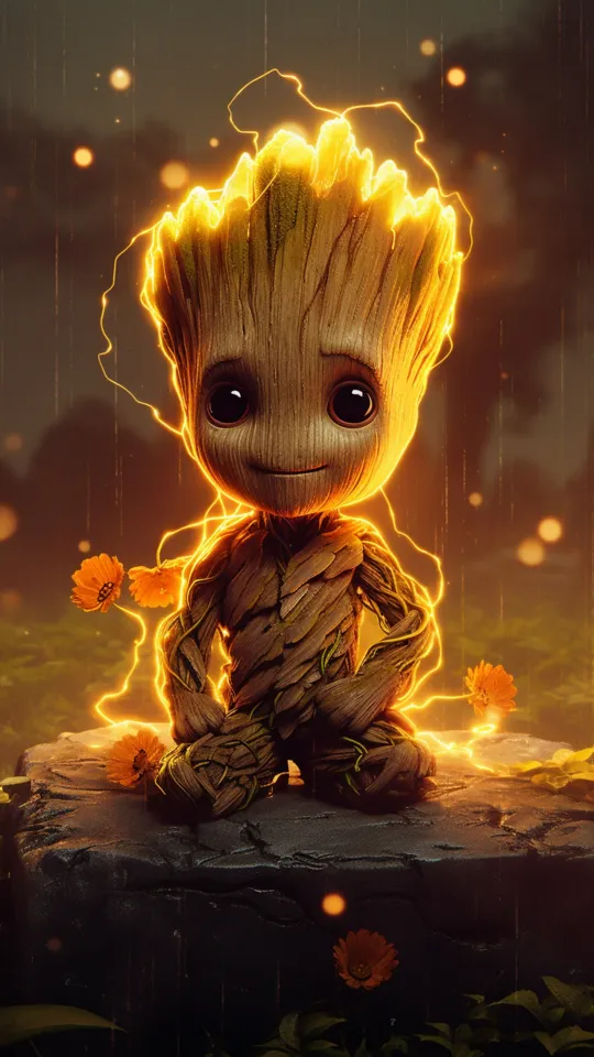 hd baby groot wallpaper