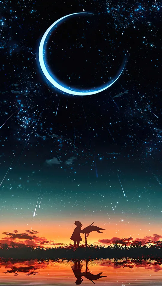 anime moon iphone wallpaper