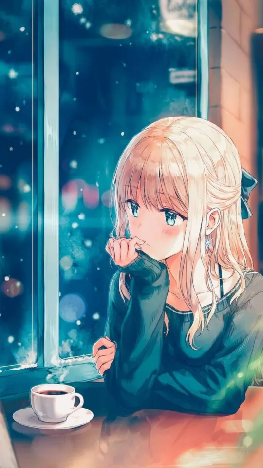 brown hair anime iphone wallpaper