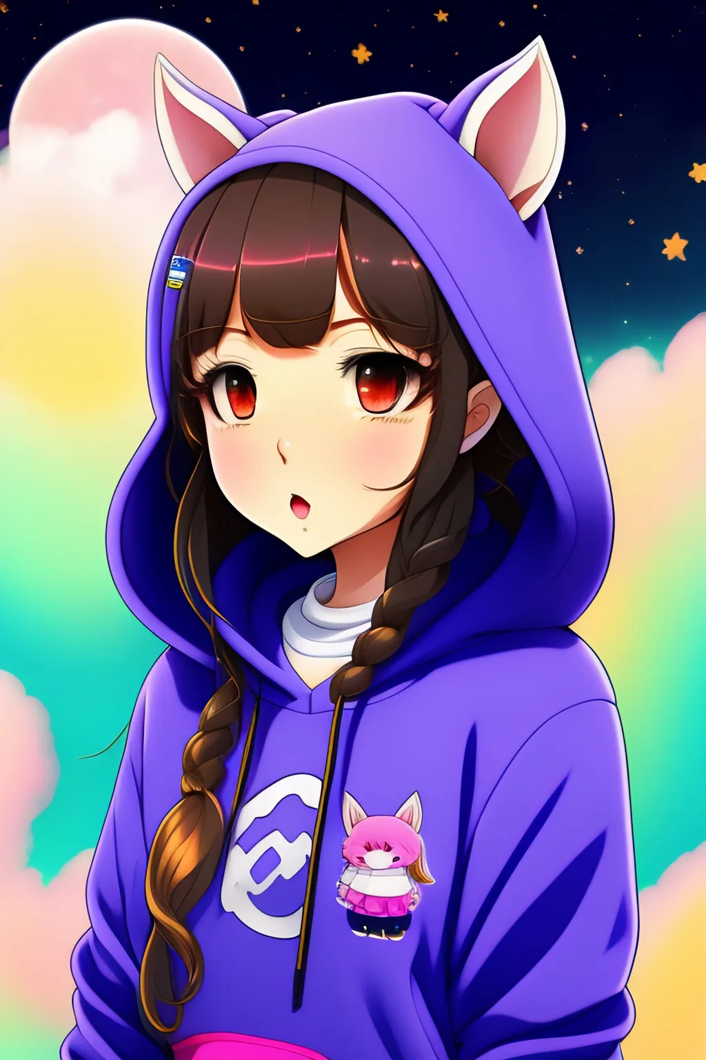 anime girl hoodie wallpaper