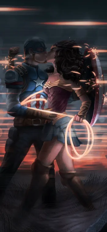 thumb for Captain America Kiss Wonder Woman Wallpaper