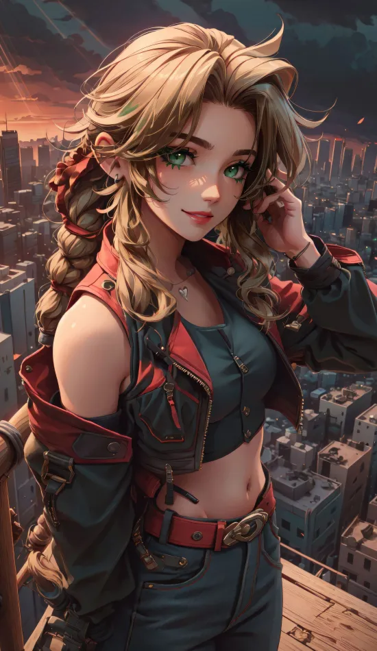 thumb for City Dreams With Aerith Gainsborough Game Wallpaper