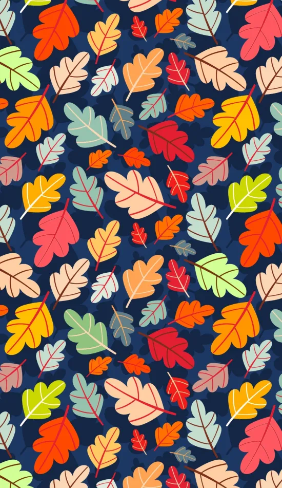 colorful leaves art wallpaper