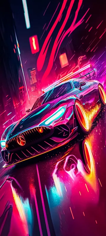 neon amg gt wallpaper