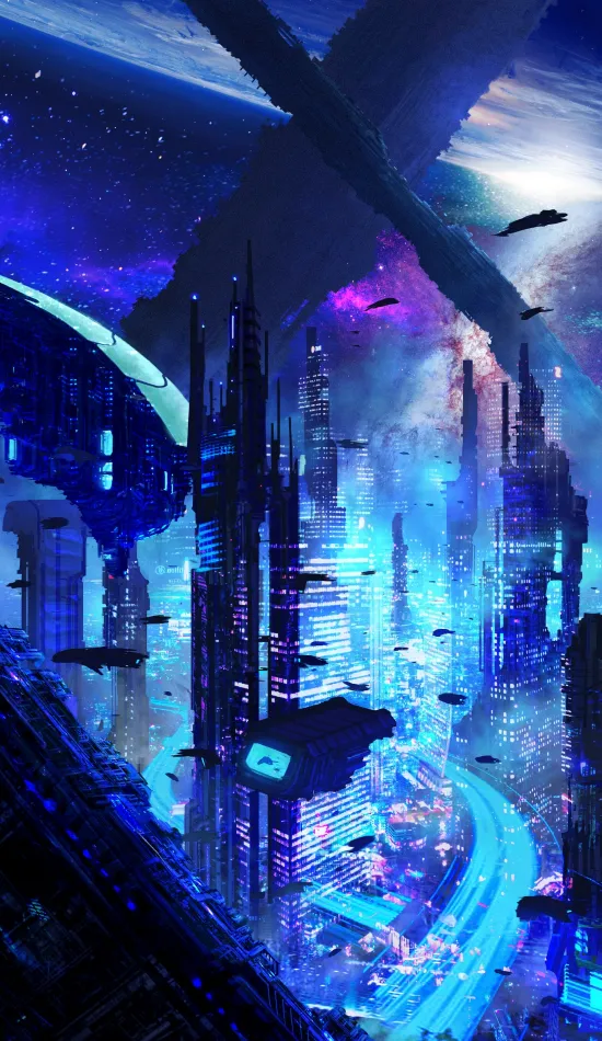 sci fi city wallpaper