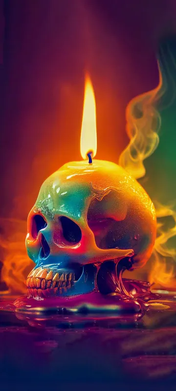 thumb for Cool Skull And Candle Wallpaper