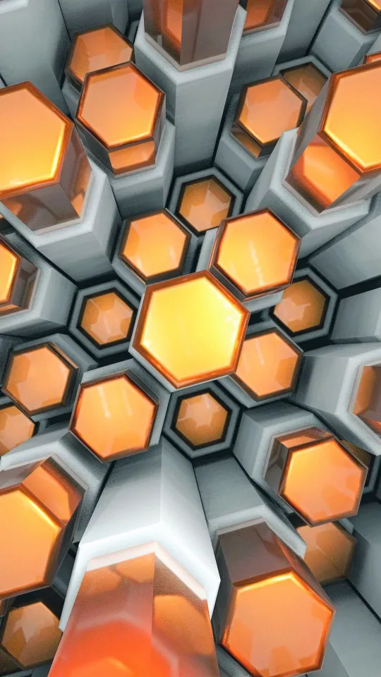 hexagons structure 3d wallpaper