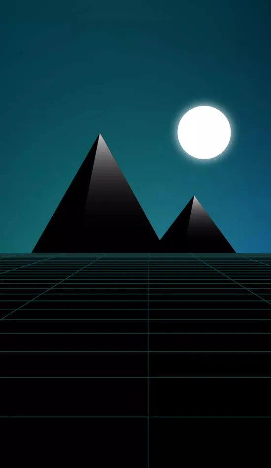 thumb for Pyramid Moon Minimal Wallpaper