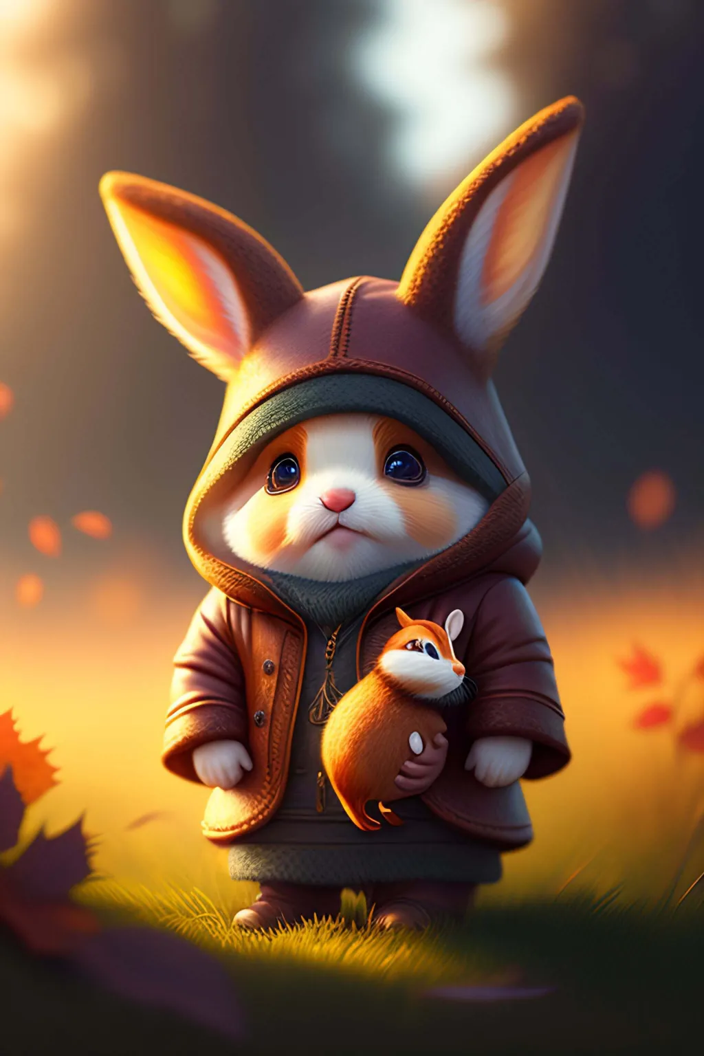 thumb for Baby Rabbit Ai Generated Wallpaper