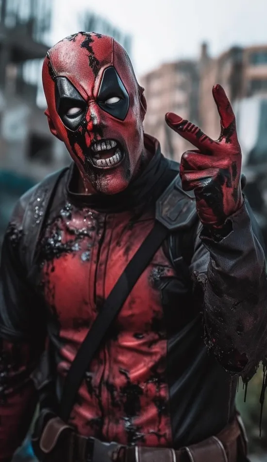 thumb for Zombie Deadpool Ai Generated Wallpaper