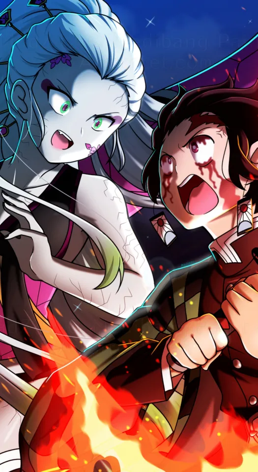 thumb for Tanjiro Vs Daki Wallpaper