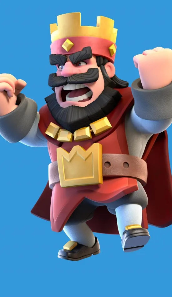 clash royale red king game wallpaper